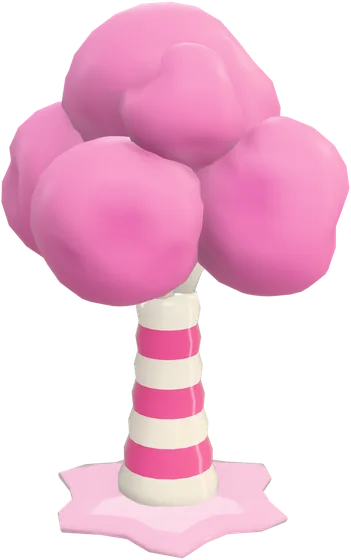 3D render of a cotton candy tree